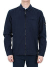 Gabardine Zipped Long Sleeve Shirt Navy - CP COMPANY - BALAAN 3