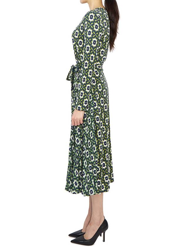 Pedina all over motif midi dress green - MAX MARA - BALAAN 6