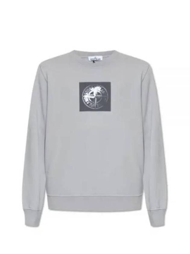 Institutional One Print Jersey Cotton Knit Top Light Grey - STONE ISLAND - BALAAN 2