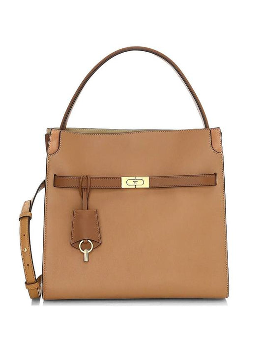 Lee Radziwill Double Bag Brown - TORY BURCH - BALAAN.