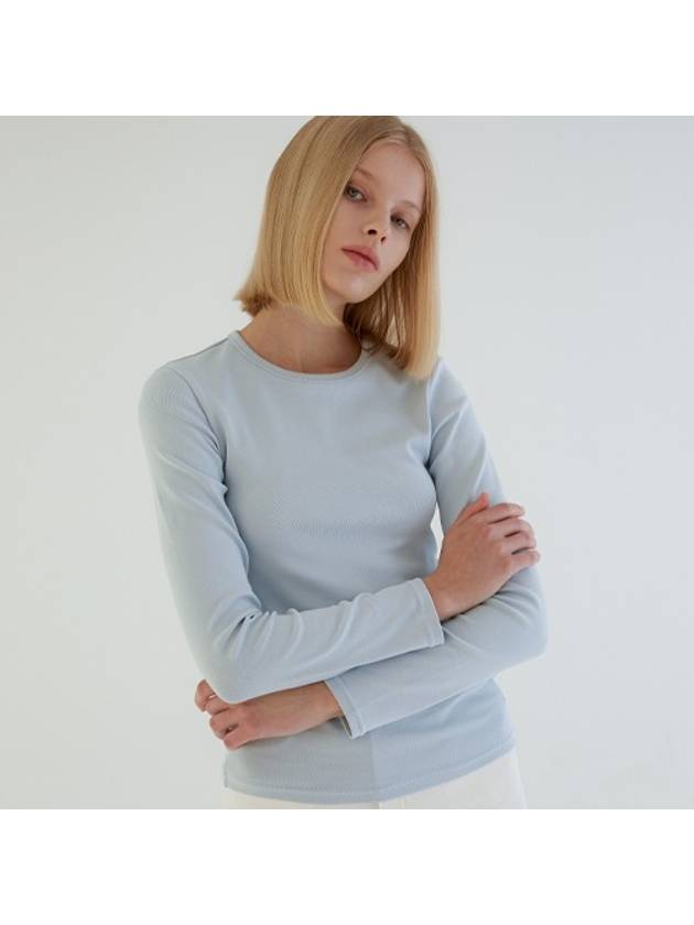 Pure Flice Round Long Sleeve T Shirt Sky Blue - LE SOLEIL MATINEE - BALAAN 2