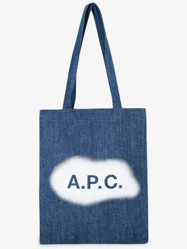 Lou Logo Denim Tote Bag Washed Indigo - A.P.C. - BALAAN 3