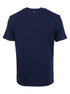 Heart Logo Cotton Short Sleeve T-Shirt Navy - AMI - BALAAN 3