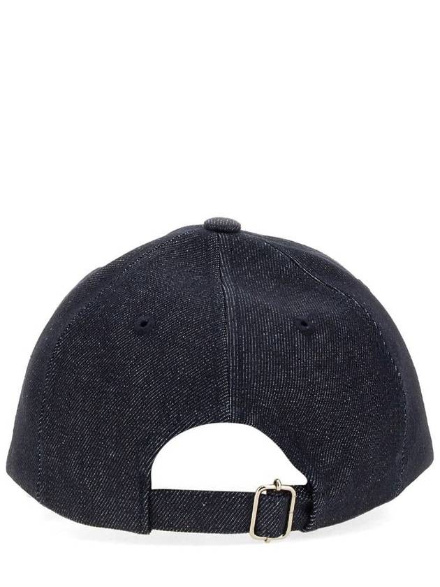 Charlie Embroidered Logo denim ball cap indigo - A.P.C. - BALAAN 4