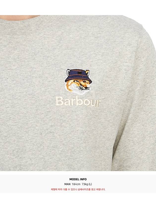 Fox Head Patch Crew Neck Long Sleeve T-Shirt Grey - BARBOUR - BALAAN 9