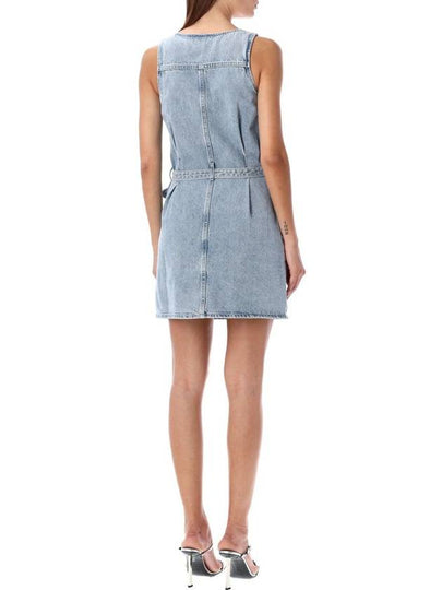 Self-Portrait Tank Denim Mini Dress Embellished - SELF PORTRAIT - BALAAN 2