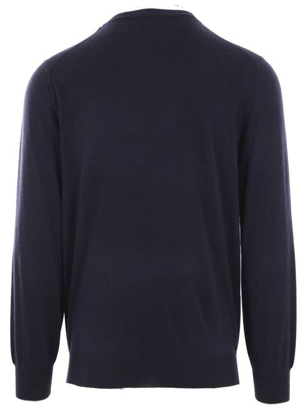 Wool Cashmere Knit Top Navy - BRUNELLO CUCINELLI - BALAAN 5