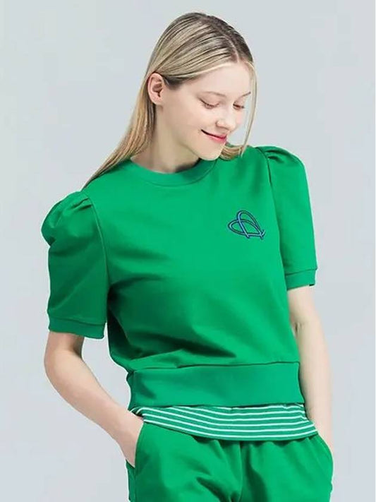 Golf Tennis Puff Shirring Sweatshirt Green - AVAVE - BALAAN 1