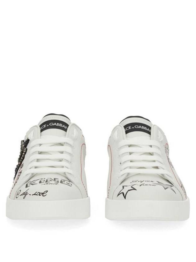 Dolce & Gabbana Leather "Portfino" Sneaker - DOLCE&GABBANA - BALAAN 4