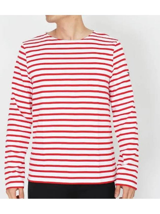 Minquire Modern Stripe Long Sleeve T-Shirt Neige Tulipe - SAINT JAMES - BALAAN.