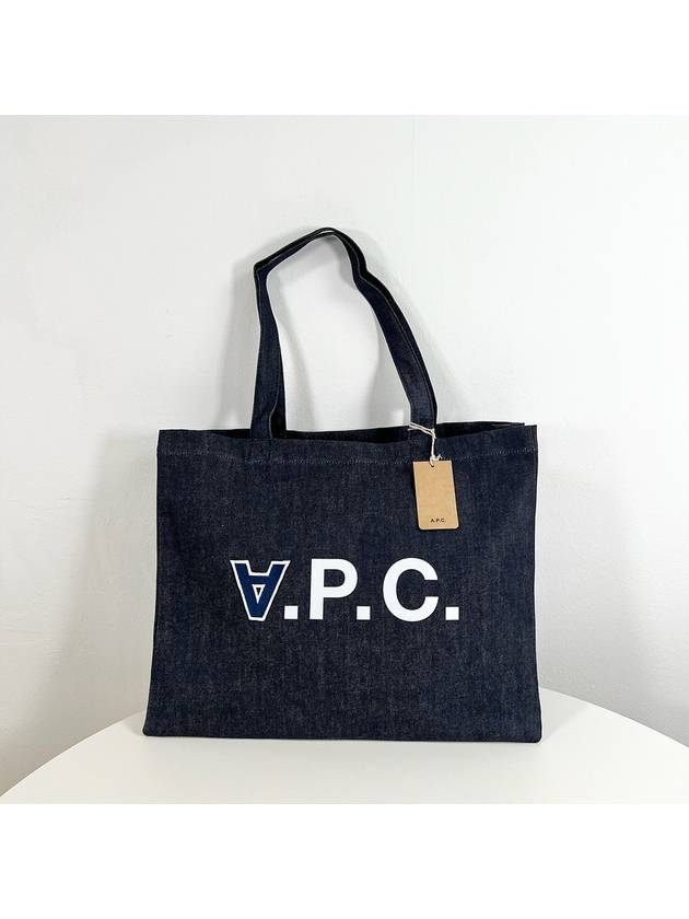 Front Logo Shoulder Tote Bag Indigo Blue - A.P.C. - BALAAN 2