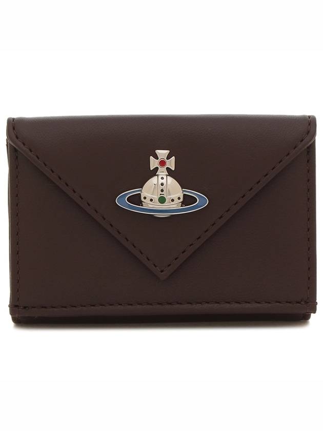 ORB Logo Envelope Half Wallet Brown - VIVIENNE WESTWOOD - BALAAN 2