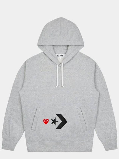 Logo Print Hoodie Grey - COMME DES GARCONS PLAY - BALAAN 2