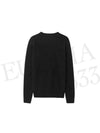 Baby Fox Patch Cozy Round Neck Knit Top Black - MAISON KITSUNE - BALAAN 3