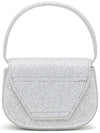 1DR XS Glitter Fabric Shoulder Bag Silver - DIESEL - BALAAN 4