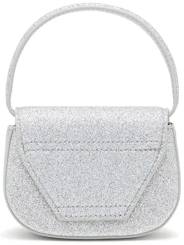 1DR XS Glitter Fabric Shoulder Bag Silver - DIESEL - BALAAN 4