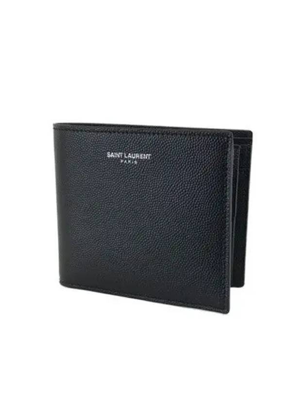 Logo East West Halfwallet Black - SAINT LAURENT - BALAAN.