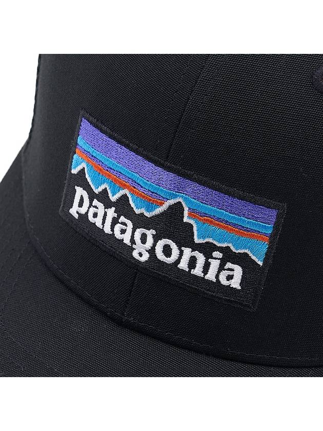 P 6 Logo Trucker Ball Cap Black - PATAGONIA - BALAAN 7