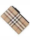 Check Zipper Card Wallet Beige - BURBERRY - BALAAN 2