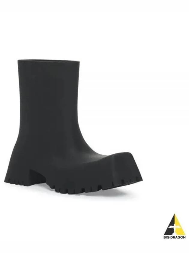 Square Toe Rubber Rain Boots Black - BALENCIAGA - BALAAN 2