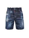 Men's Distressed Denim Shorts Blue - DSQUARED2 - BALAAN 1