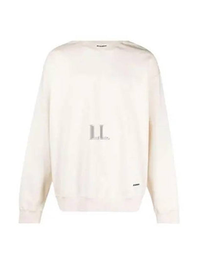 Logo Patch Crew Neck Oversized Sweatshirt Ivory - JIL SANDER - BALAAN 2