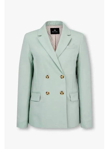 PS Women s Wool No cheat Double Jacket Mint - PAUL SMITH - BALAAN 1