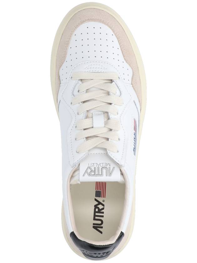 Medalist Leather Suede Black Tab Low Top Sneakers White - AUTRY - BALAAN 6