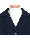 Signature Stitch Wool Single Coat Navy - MAISON MARGIELA - BALAAN 7