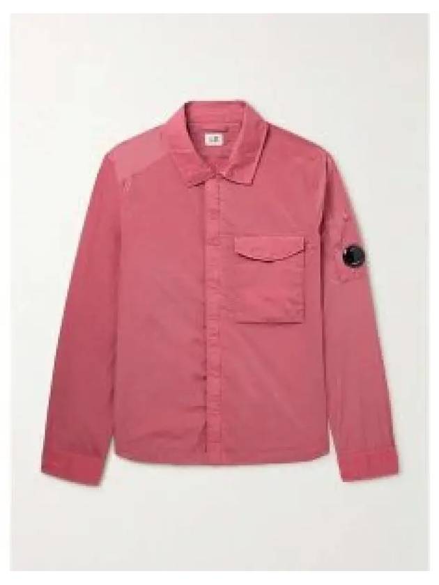 Chrome-R Pocket Over Long Sleeve Shirt Pink - CP COMPANY - BALAAN 2