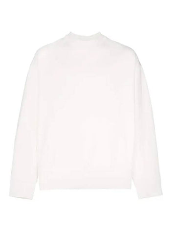 Back Logo Cotton Sweatshirt White - Y-3 - BALAAN 1