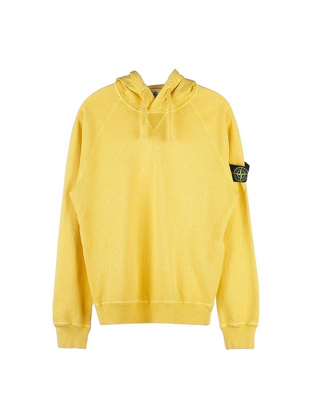 Men's Waffen Patch OLD Treatment Cotton Hoodie Yellow - STONE ISLAND - BALAAN 2