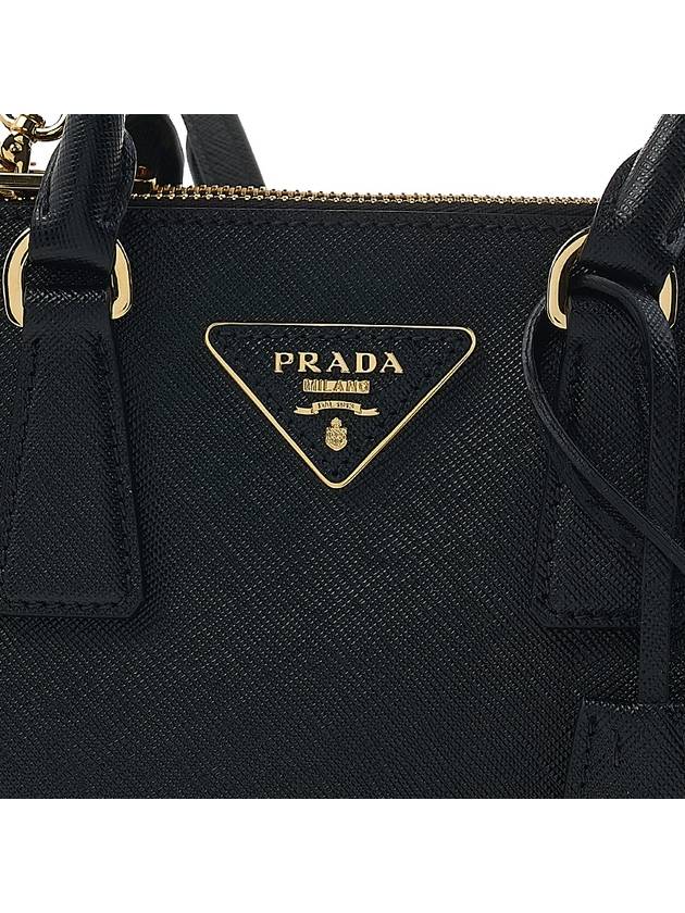 Galleria Saffiano Leather Mini Tote Bag Black - PRADA - BALAAN 7