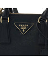 Galleria Saffiano Leather Micro Tote Bag Black - PRADA - BALAAN 7