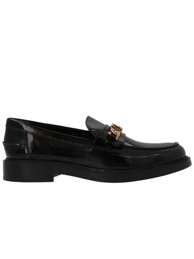 Horsebit Chain Leather Loafer Black - TOD'S - BALAAN 1