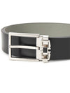 Gancini Leather Belt Black - SALVATORE FERRAGAMO - BALAAN 7