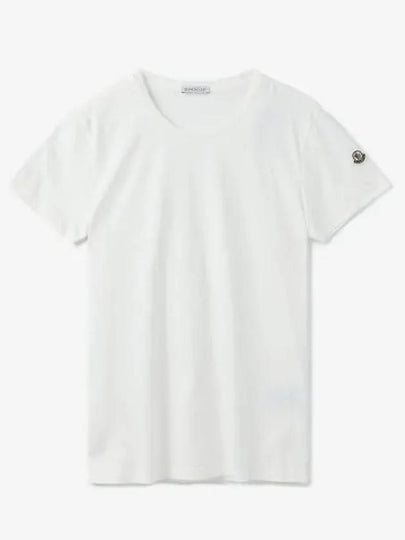 Cotton Logo Patch Short Sleeve T-Shirt White - MONCLER - BALAAN 2