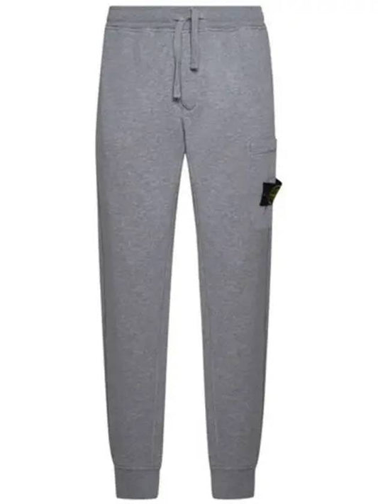 Compass Patch Cotton Jersey Track Pants Grey - STONE ISLAND - BALAAN 2