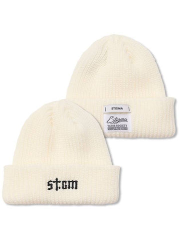 STGM Logo Classic Beanie Ivory - STIGMA - BALAAN 1