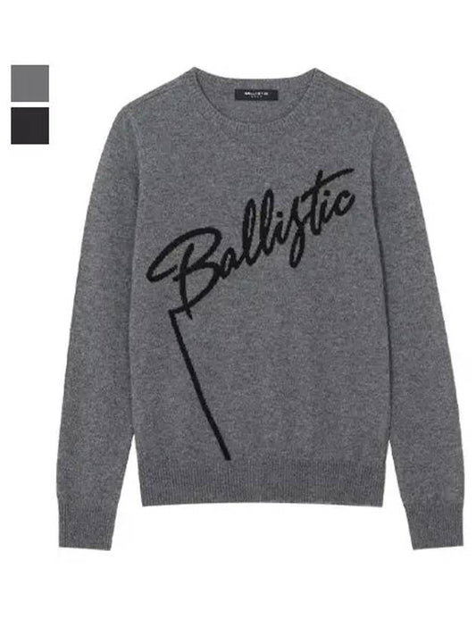 CASHMERE BIG LOGO ROUND NECK FULLOVER SWEATERBDFWSW04 - BALLISTIC - BALAAN 2