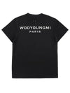 Back Logo Cotton Short Sleeve T-shirt Black - WOOYOUNGMI - BALAAN 4