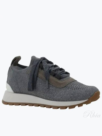 Monile Knit Low Top Sneakers Grey - BRUNELLO CUCINELLI - BALAAN 2