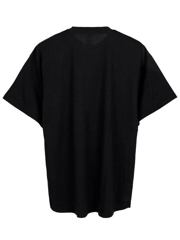 Logo Print Short Sleeve T-Shirt Black - YOHJI YAMAMOTO - BALAAN 3