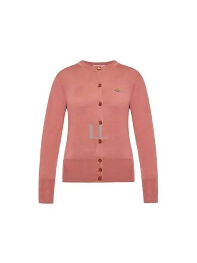 Bea Embroidered Logo Cardigan Pink - VIVIENNE WESTWOOD - BALAAN 2