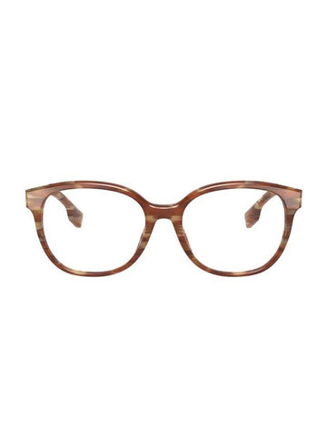 Eyewear Logo Bio Acetate Square Eyeglasses Spotted Brown - BURBERRY - BALAAN 1