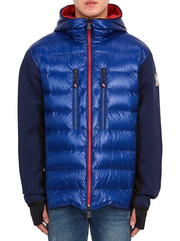 Grenoble logo patch zip-up padded navy - MONCLER - BALAAN 2