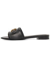 Rhodes Gancini Lizard Slippers Black - SALVATORE FERRAGAMO - BALAAN 5