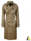 Greta Double Breasted Cotton Trench Coat Beige - A.P.C. - BALAAN 2