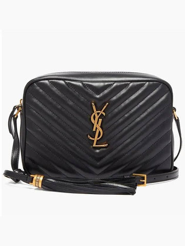 LOU medium quilted leather YSL logo plaque cross bag 612544 DV707 - SAINT LAURENT - BALAAN 1