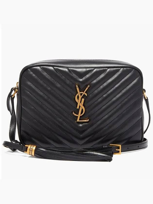 LOU medium quilted leather YSL logo plaque cross bag 612544 DV707 - SAINT LAURENT - BALAAN 1